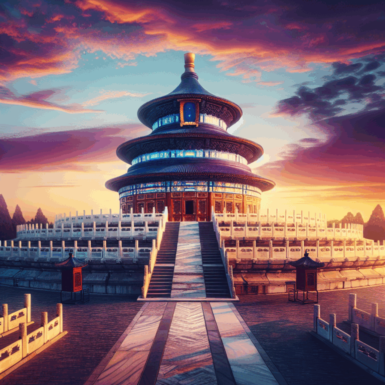 Admirar el Templo del Cielo en Pekín.