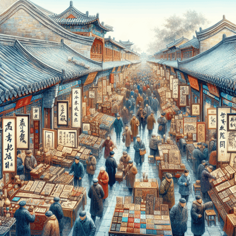 Calle Liulichang de Beijing (arte y caligrafía)