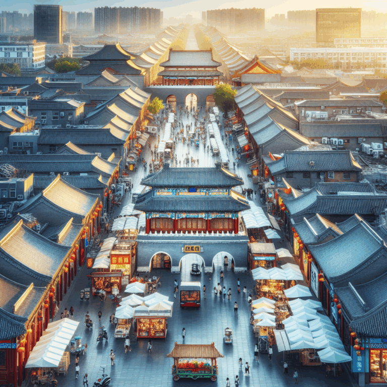 Calle Qianmen y puerta Zhengyangmen de Beijing