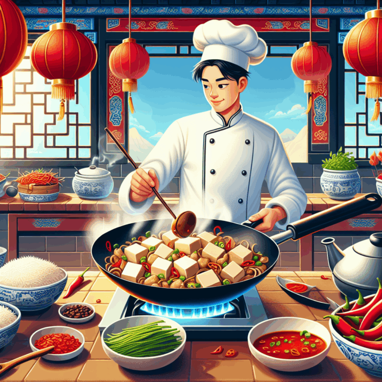 Gastronomía China: Mapo tofu.
